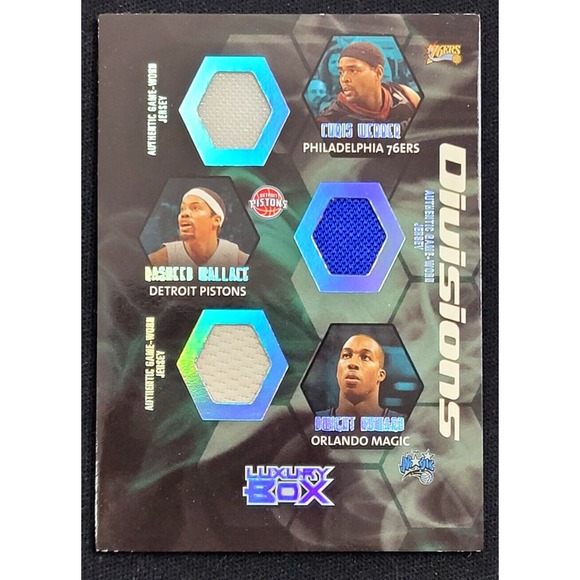 2005-06 TOPPS LUXURY‎ BOX DWIGHT HOWARD 6 JSY #D/192 TIM DUNCAN WEBER WALLACE